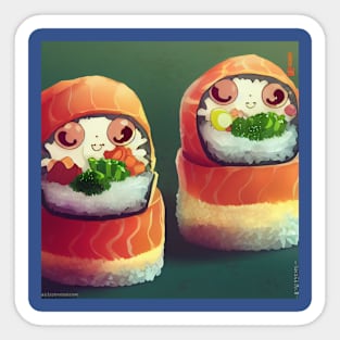 Kawaii Anime Sushi Sticker